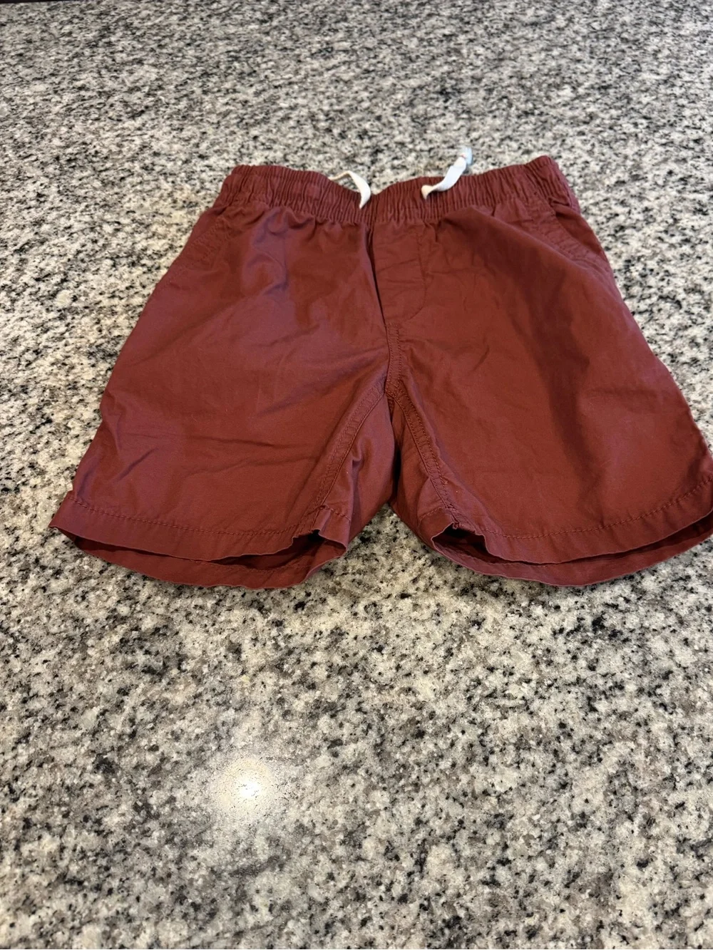 GAP Boys Drawstring Shorts in Brick Red